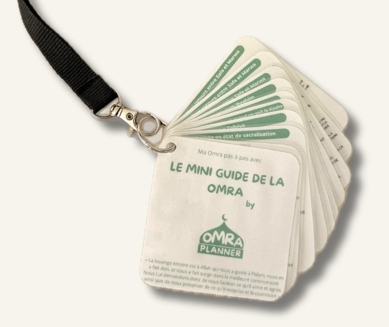 Mini guide physique Omra Planner à porter autour du cou